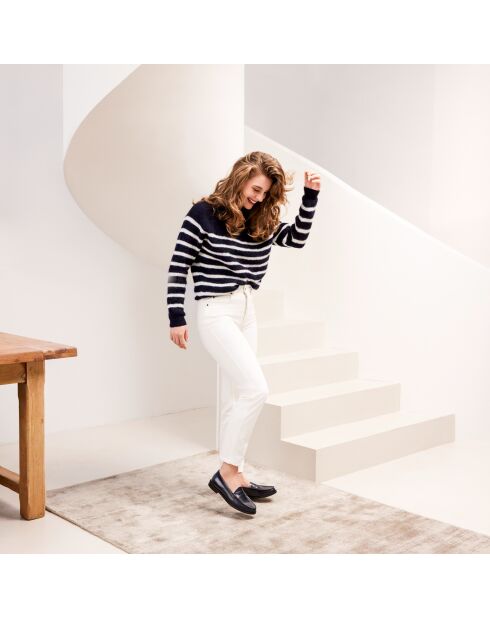 Mocassini Victoire in pelle blu