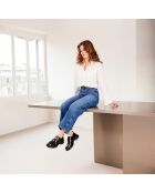 Derbies à boucle en cuir Izia noires