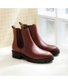 Chelsea en cuir Maia marron