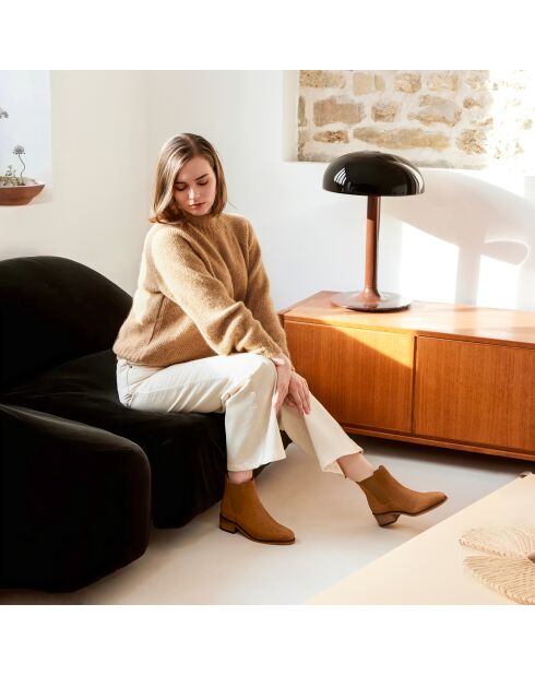 Chelsea suèdeleer Chloé camel