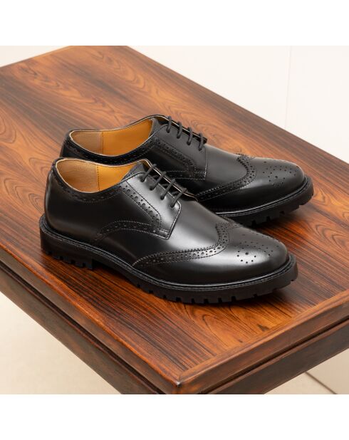 Derbies en cuir Pauline noirs