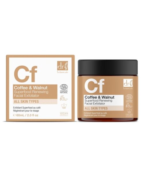 Exfoliant visage régénérant au café et super-aliments - 60 ml