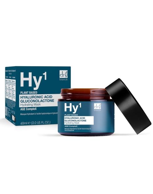 Masque hydratant à 1 % d'acide hyaluronique et 1 % de gluconolactone - 60 ml