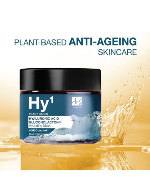 Masque hydratant à 1 % d'acide hyaluronique et 1 % de gluconolactone - 60 ml