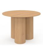 Ronde eettafel Olympia hout met pylonpoten - 110x110x75 cm