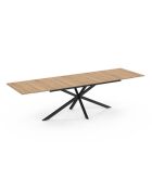 Spider ausziehbarer Esstisch 200-300 cm aus Holz und Schwarz - 300x90x75 cm