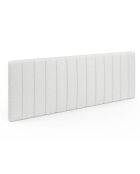 Tête de lit murale Céline en bouclette blanche - 160x58x7 cm