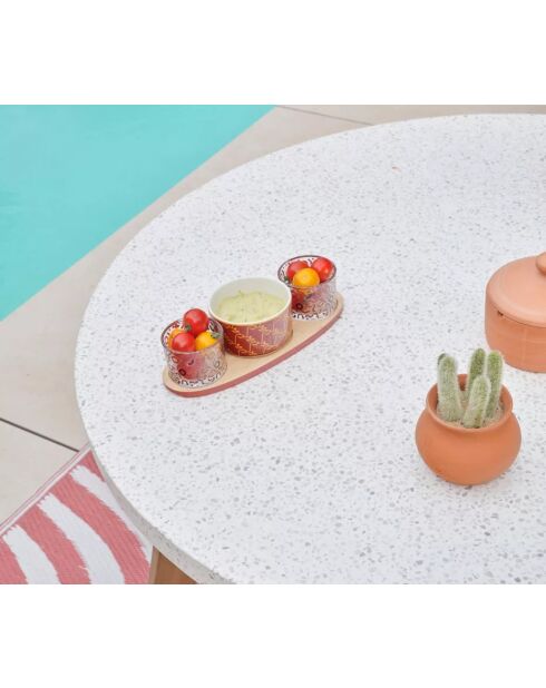 Mueble de jardín de madera de 5 plazas Banjar