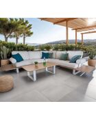 Salon de jardin en angle en aluminium Bangkok 6 places Bois