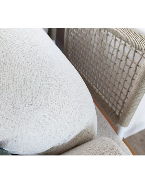 Salon de jardin en angle en aluminium Bangkok 6 places Bois