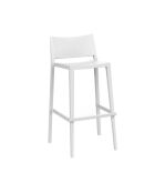 Juego de comedor Balibar: 1 mesa alta Bali y 4 taburetes Lagos blancos