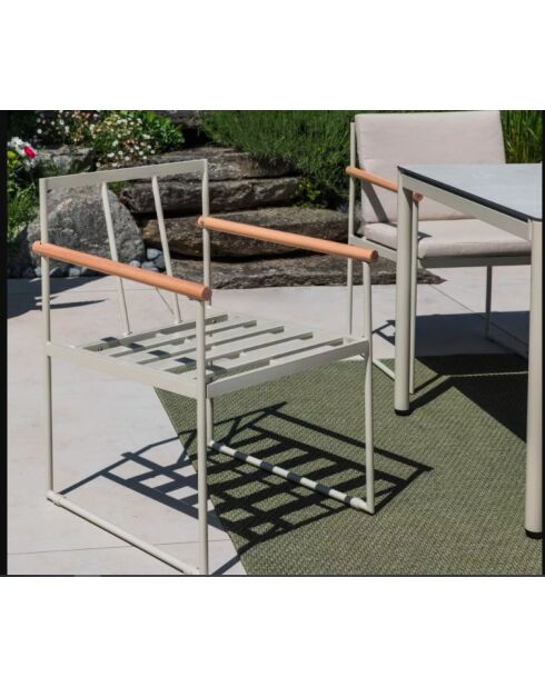 Set de comida Biscarosse: 1 mesa y 6 sillones