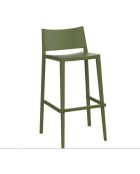 Ensemble bar alma : 1 table bar alma + 4 tabourets de bar laogos blanc et vert