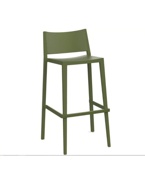 Ensemble bar alma : 1 table bar alma + 4 tabourets de bar laogos blanc et vert