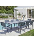 Set de comedor Honfleur de cristal - mesa fija + 8 sillas Milan
