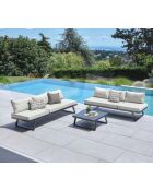 Muebles de jardín modulares Oakland de 6 plazas en color beige