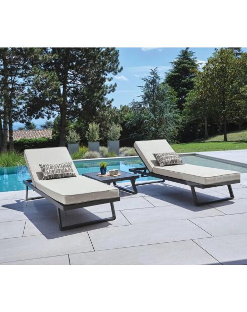 Muebles de jardín modulares Oakland de 6 plazas en color beige