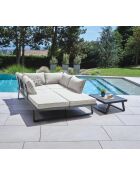 Muebles de jardín modulares Oakland de 6 plazas en color beige