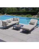 Muebles de jardín modulares Oakland de 6 plazas en color beige