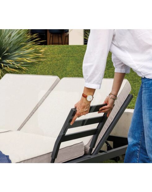 Muebles de jardín modulares Oakland de 6 plazas en color beige