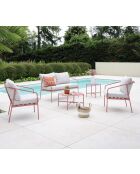 Mueble de jardín Cap Ferret de 4 plazas en acero terracota