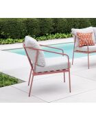 Mueble de jardín Cap Ferret de 4 plazas en acero terracota