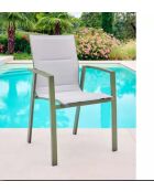 Ensemble nairobi vert sauge : 1 table + 8 fauteuils nairobi vert sauge