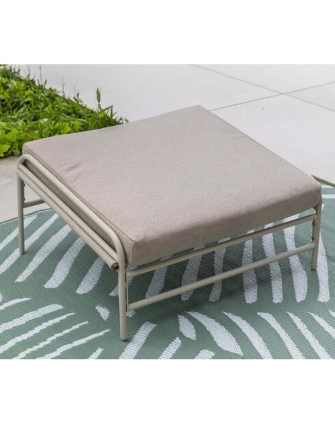 Mueble de jardín bajo con reposapiés Lin de 2 plazas Biscarrosse