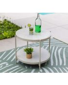 Mueble de jardín bajo con reposapiés Lin de 2 plazas Biscarrosse