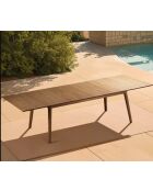 Tripolinado XL eetset: 1 XL tripoli-tafel + 8 Manado-fauteuils