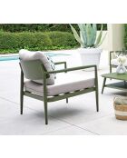 Muebles de jardín Nairobi de aluminio para 5 plazas, color verde salvia