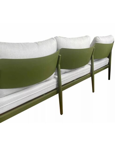 Muebles de jardín Nairobi de aluminio para 5 plazas, color verde salvia