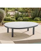 Mobiliario de jardín Natal de aluminio efecto madera de 5 plazas