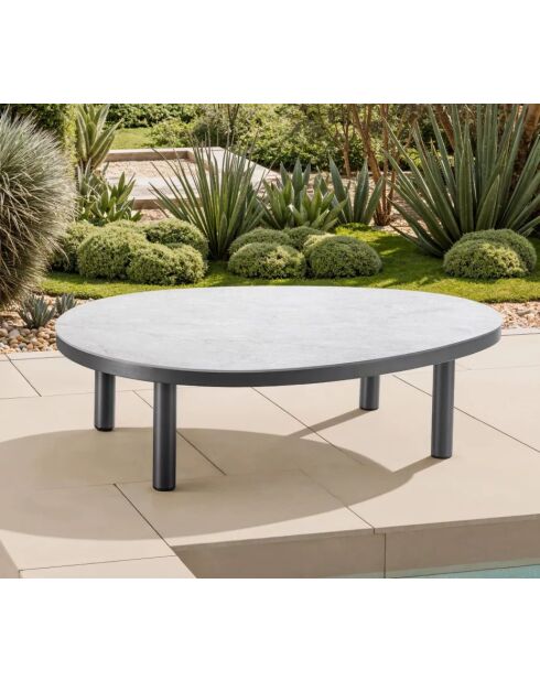 Mobiliario de jardín Natal de aluminio efecto madera de 5 plazas