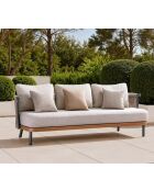 Mobiliario de jardín Natal de aluminio efecto madera de 5 plazas