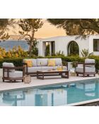 Mueble de jardín Alicante de aluminio chocolate de 5 plazas