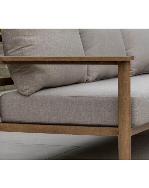 Muebles de jardín Avignon de aluminio efecto madera de 5 plazas