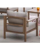 Muebles de jardín Avignon de aluminio efecto madera de 5 plazas