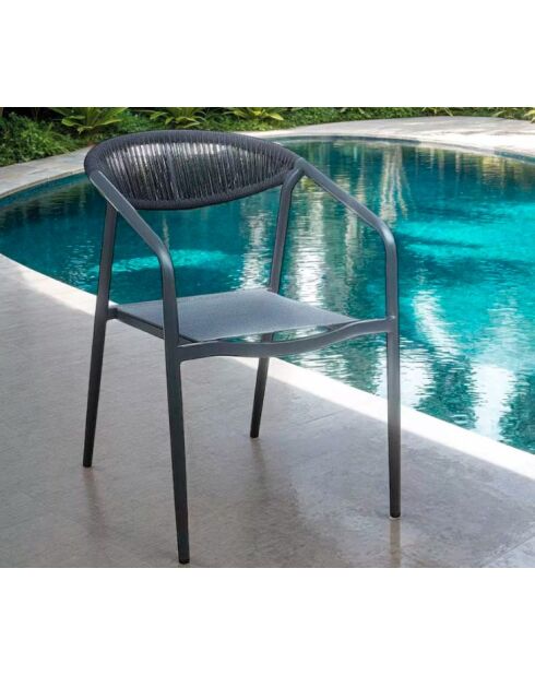 Essgruppe Bali: Tisch und 6 Fontana-Stühle