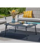 Muebles de jardín Arcachon de aluminio antracita de 4 plazas