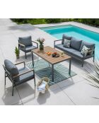 Muebles altos de jardín Etretat de acero antracita de 5 plazas