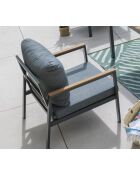 Muebles altos de jardín Etretat de acero antracita de 5 plazas