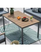 Muebles altos de jardín Etretat de acero antracita de 5 plazas