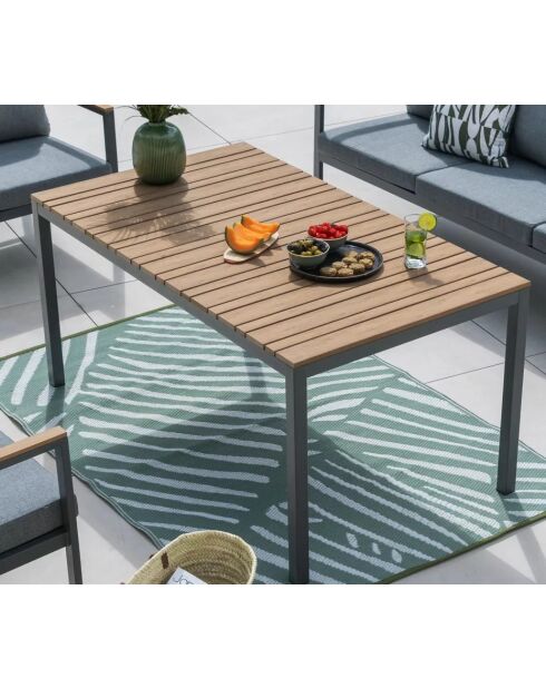 Muebles altos de jardín Etretat de acero antracita de 5 plazas