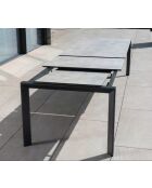 Set de comedor de pizarra Naples XL: mesa y 10 sillas Minea