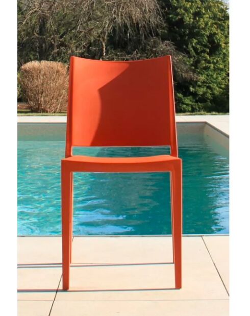 Cincinnatos Essgruppe: 1 fester Tisch und 6 Lagos-Terracotta-Stühle