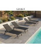4 Bains de soleil saragosse - 182x55x32.5 cm