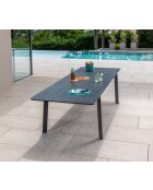 Ensemble nairobi gris & bois : 1 table + 8 fauteuils meduza