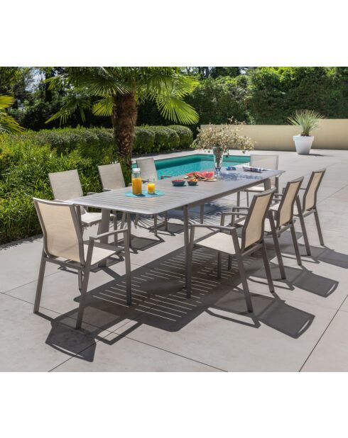 Set de comedor Rome: 1 mesa y 8 sillones