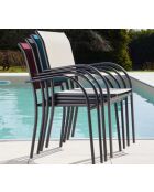 Honfleur XL leisteen eetset: 1 tafel + 2 antracietkleurige stoelen van Beziers